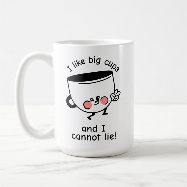 J'aime les Grands Tasses – Mug Classique (Gauche)