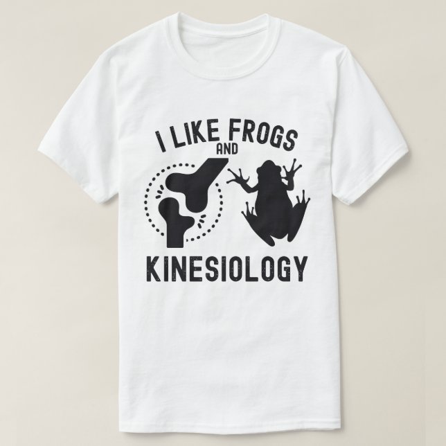 J'aime les grenouilles et la kinésiologie T-shirt (Design devant)