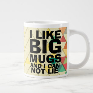 J'Aime Les Grosses Mugs Moderne Motif Triangle Drô