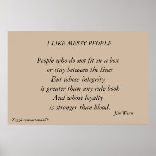 J'AIME LES MESSY PEOPLE POSTER PERSONNALISÉ