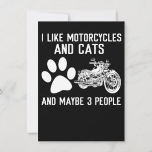 J'Aime Les Motos Et Les Chats Drôle Don D'Art