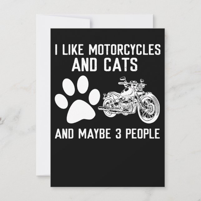 J'Aime Les Motos Et Les Chats Drôle Don D'Art (Devant)