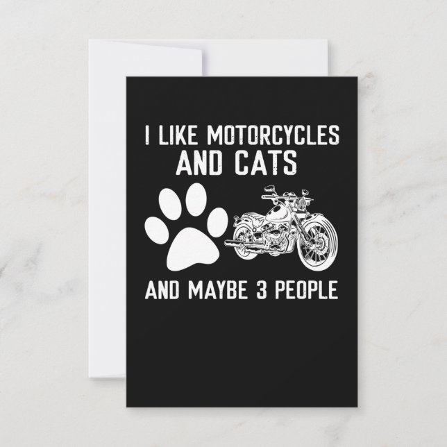 J'Aime Les Motos Et Les Chats Drôle Don D'Art (Devant)