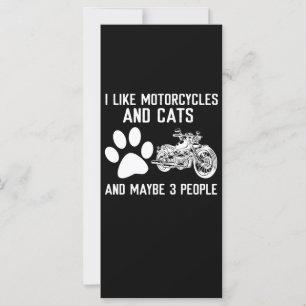 J'Aime Les Motos Et Les Chats Drôle Don D'Art