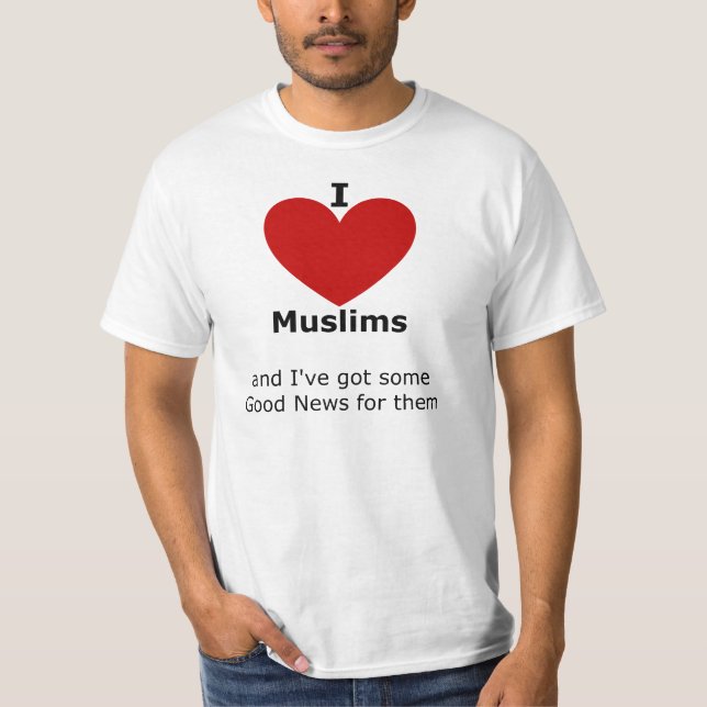 J'aime les musulmans - T-shirt pour lui (Devant)