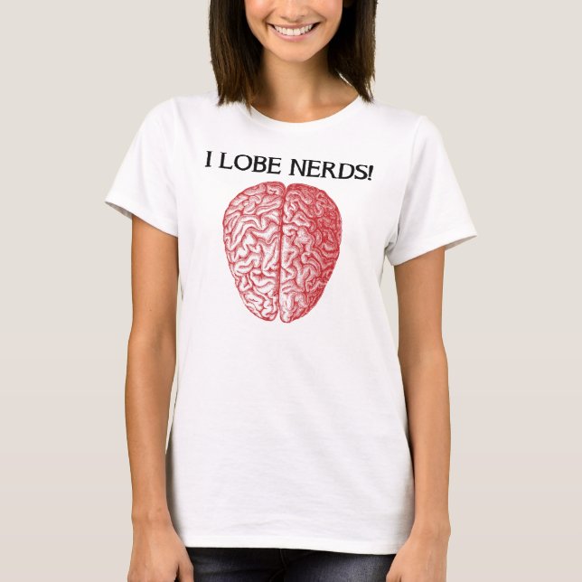 J'aime les nerds Amour T-Shirt drôle (Devant)