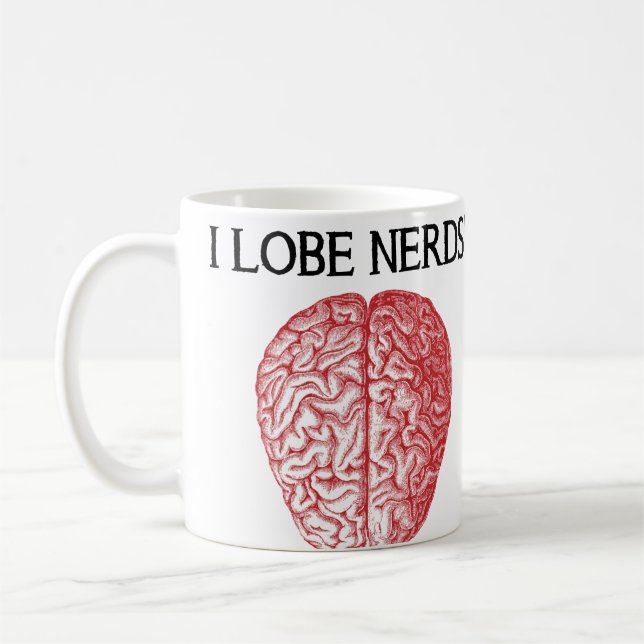 J'aime les nerds Amour Tasse drôle ou Tasse de voy (Gauche)