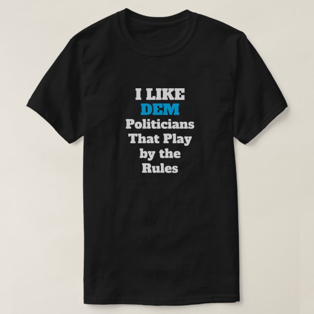 J'Aime Les T-Shirt Démocrates (Design devant)