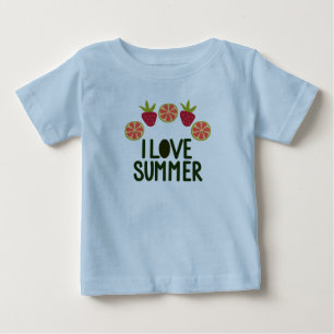 J'Aime Les T-Shirts Bébés D'Été Avec Un Design Fru