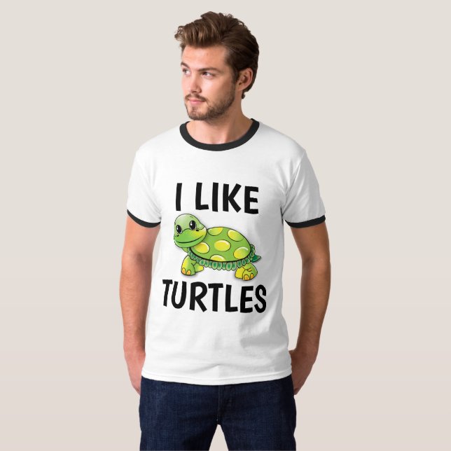 J'AIME LES T-shirts TURTLES (Devant entier)
