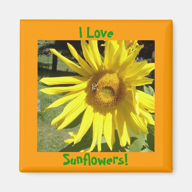 J'Aime, Les Tournesols ! Magnet (Devant)