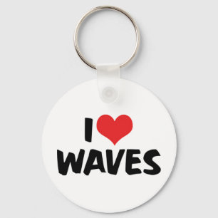 J'aime les vagues porte-clés