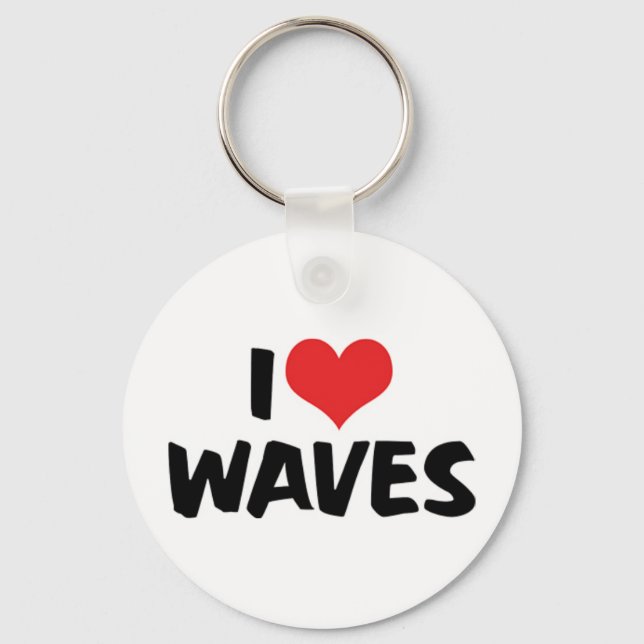 J'aime les vagues porte-clés (Recto)