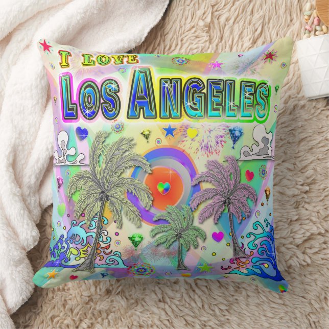 J'AIME Los Angeles Deep Dream Coussin (Couverture)