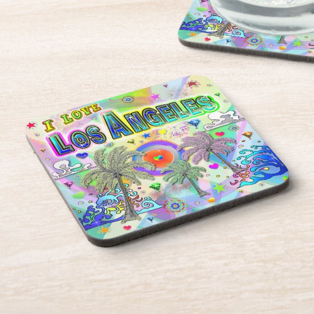 J'AIME Los Angeles Deep Dream Dessous de verre (Côté gauche)