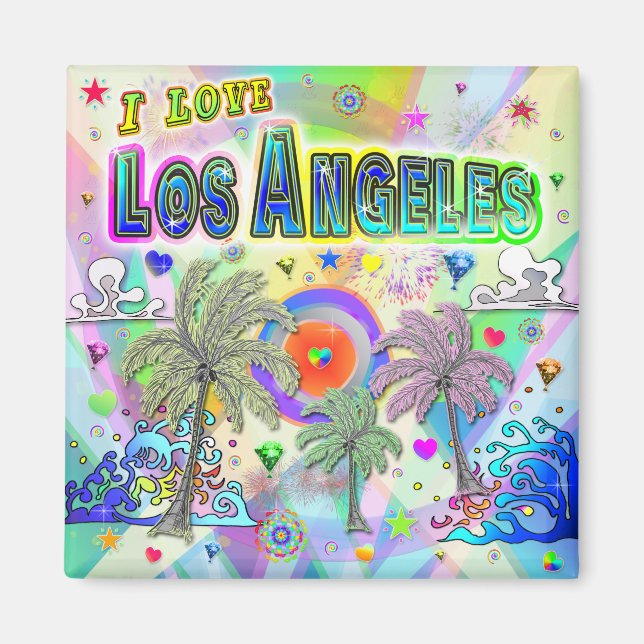 J'AIME Los Angeles Deep Dream Magnet (Devant)