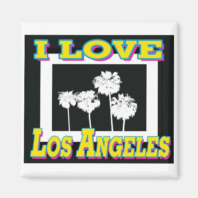 J'AIME Los Angeles Design #5 Magnet (Devant)