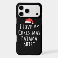 J'aime ma chemise en pyjama de Noël
