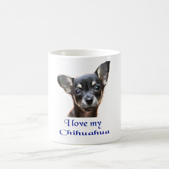 J'aime ma chihuahua Mug magique (Centre)