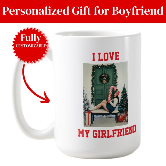 J'aime Ma Copine Photo Mug Classique Cadeau (I Love My Girlfriend Photo Classic Mug Gift)
