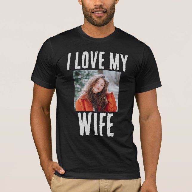 J'AIME MA FEMME PHOTO PERSONNALISÉE T-SHIRT (Devant)