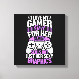 J'aime ma fille joueuse de jeux vidéo sur toile
