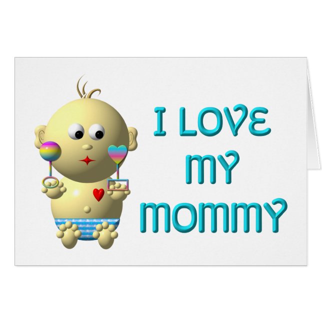 J'aime ma maman Bouncing Baby avec le coeur et les (Devant horizontal)