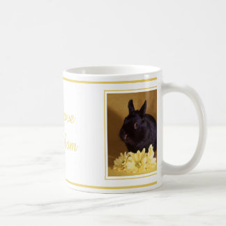 J'aime ma maman - tasse de lapin et de marguerites