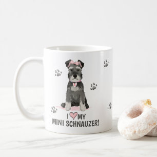 J'Aime Ma Mini Schnauzer Pink Coffee Mug