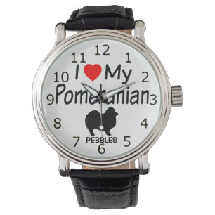 J'Aime Ma Montre Poméranienne De Chien