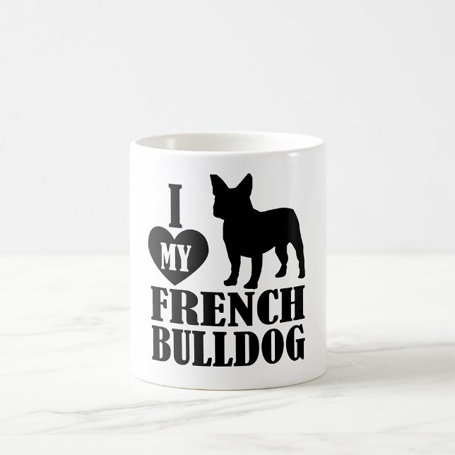 J'Aime Ma Mug De Café Français Bulldog (Créateur téléchargé)