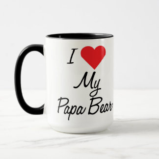 J'aime ma Mug de café Papa Bear