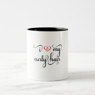 J'Aime Ma Mug De Cheveux Courbée