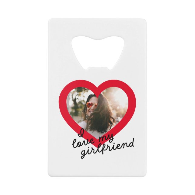 J'aime ma petite amie Custom Red Valentines Photo (Devant)