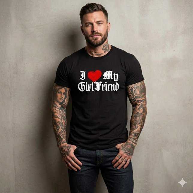J'aime ma petite amie, t-shirt de relation (I love my Girlfriend, relationship tshirt)