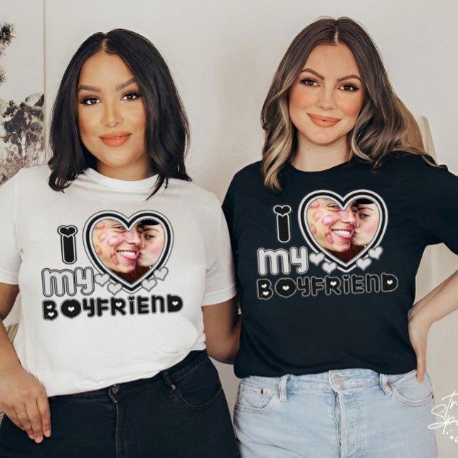 J'Aime Ma Petite Amie T-Shirt Personnalisé (Créateur téléchargé)