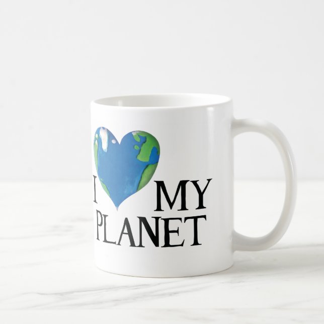 J'aime ma planète mug (Droite)