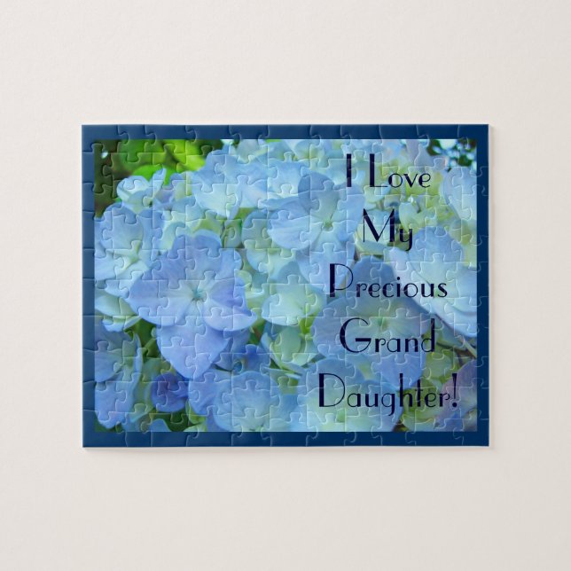 J'aime ma précieuse petite-fille ! puzzle Floral (Horizontal)