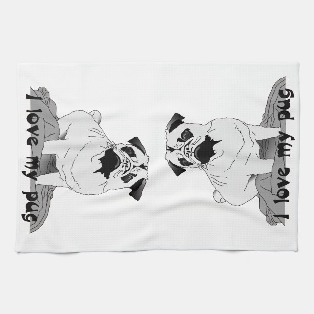 J'Aime Ma Serviette À Thé Carlin (Horizontal)