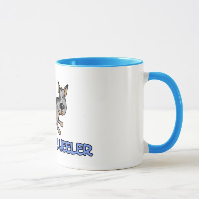 j'aime ma tasse bleue de heeler (Droite)