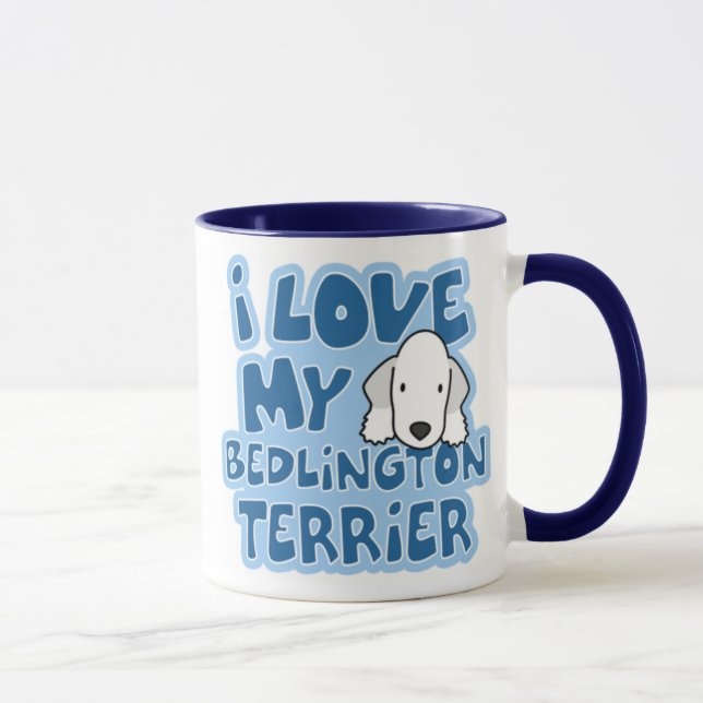 J'aime ma tasse de Bedlington Terrier (Droite)