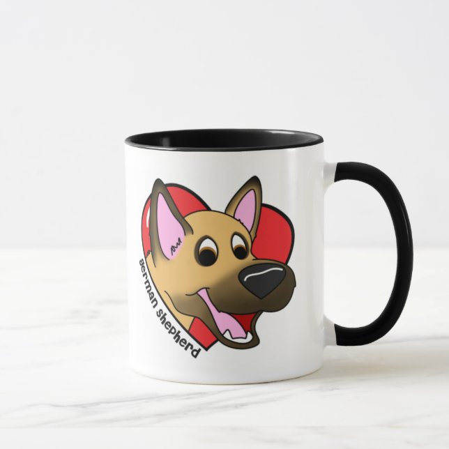 J'aime ma tasse de berger allemand (Droite)