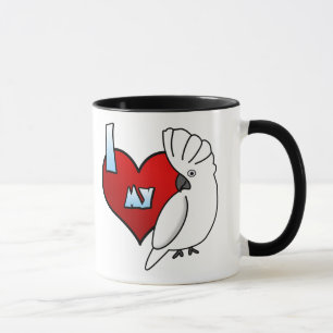 J'aime ma tasse de cacatoès de parapluie