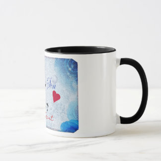 J'aime ma tasse de café de fils de tout mon coeur