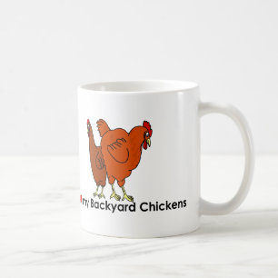 J'aime ma tasse de café de poulets de jardin