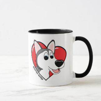 J'aime ma tasse de chien de traîneau sibérien