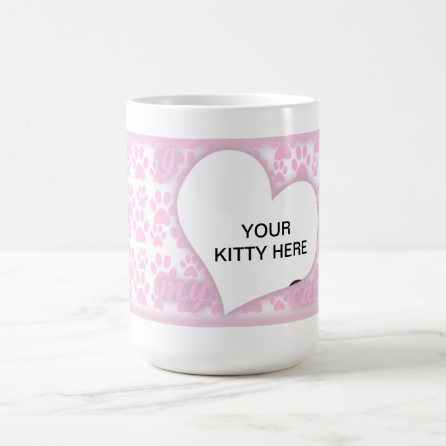 J'aime ma tasse de rose de chat (Centre)