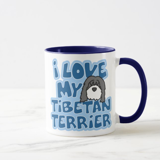 J'aime ma tasse de Terrier tibétain (Droite)
