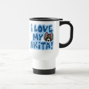 J'aime ma tasse de voyage d'Akita