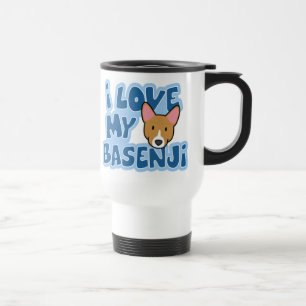 J'aime ma tasse de voyage de Basenji